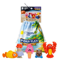 Happy Staffy Co Powerflex Beach Trip two-toy nylon and rubber set with squeakers — main product image