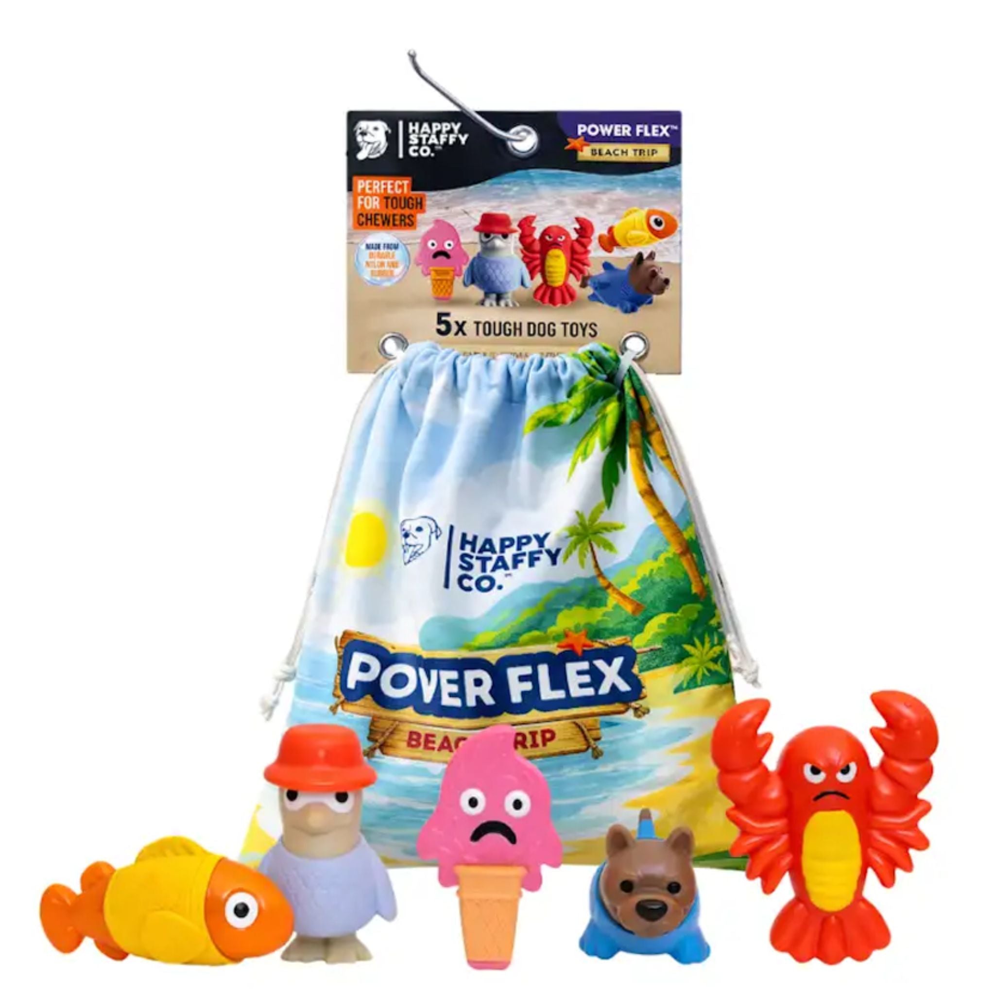 Happy Staffy Co Powerflex Beach Trip Dog Toy