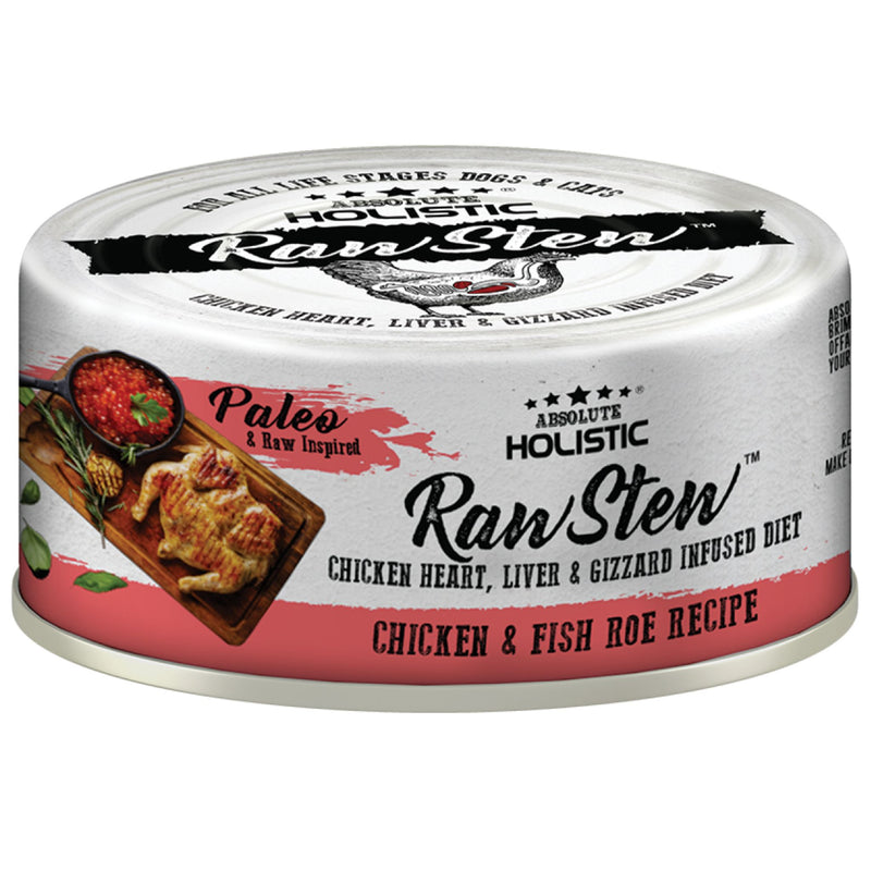 Absolute Holistic Raw Stew Cat & Dog Food Chicken & Fish Roe