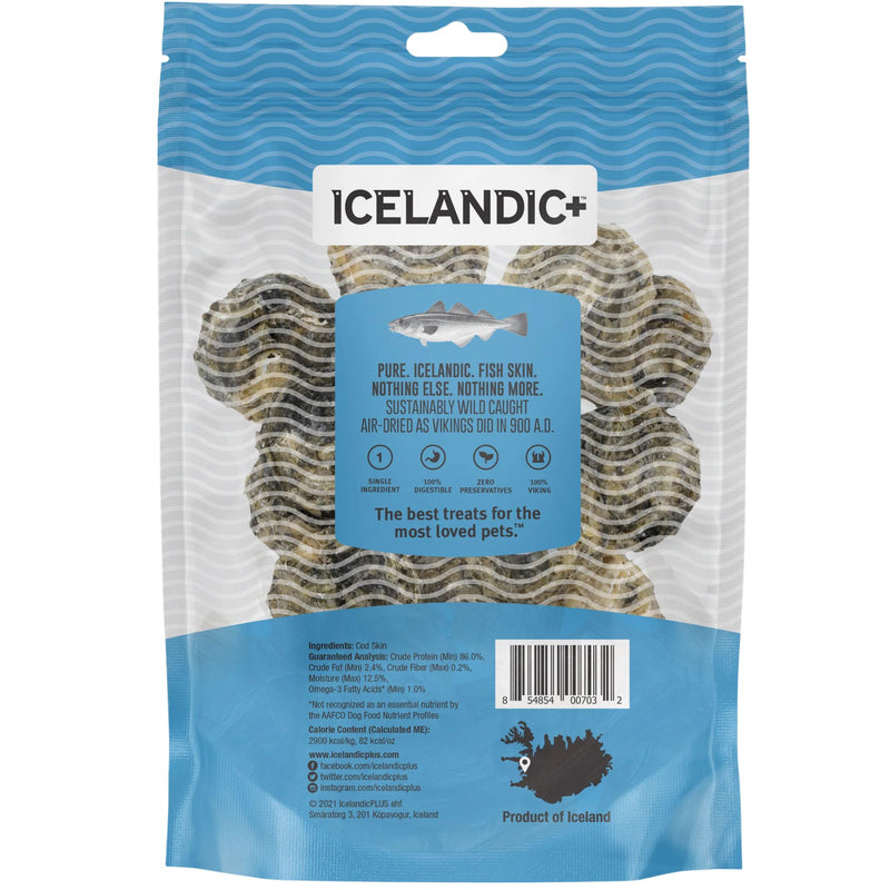 Icelandic+ Dog Treats Cod Skin Rolls