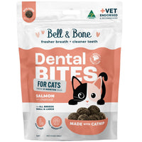 Bell and Bone Salmon with Charcoal Cat Dental Treats packaging front