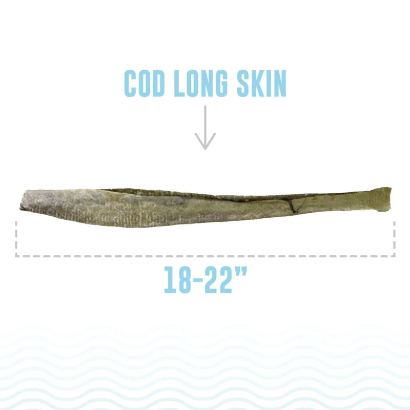 Icelandic+ Dog Treats Cod Skin Strip Long 45-55cm