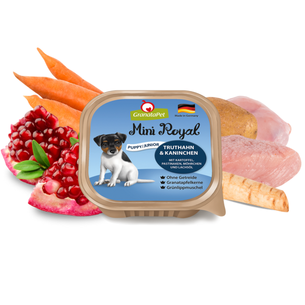 GranataPet Mini Royal Wet Dog Food - Turkey & Coney for Junior/Puppy