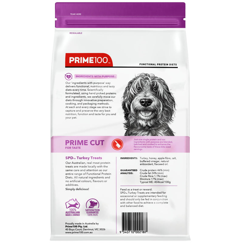 Prime100 SPD Prime Cut Turkey Treats for Dog