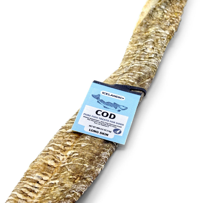 Icelandic+ Dog Treats Cod Long Skin Strips