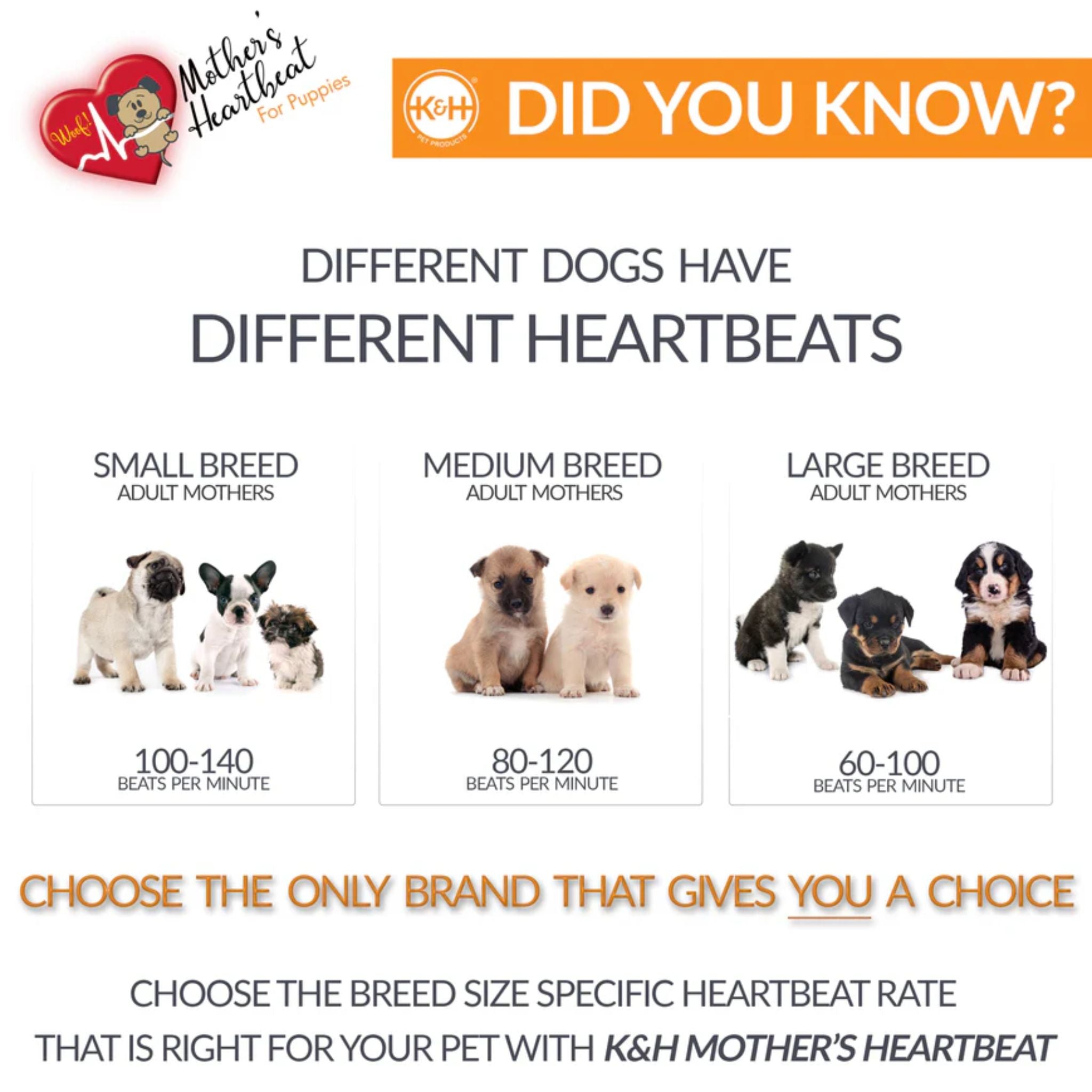 K&H Mother’s Heartbeat Puppy Bone Pillow