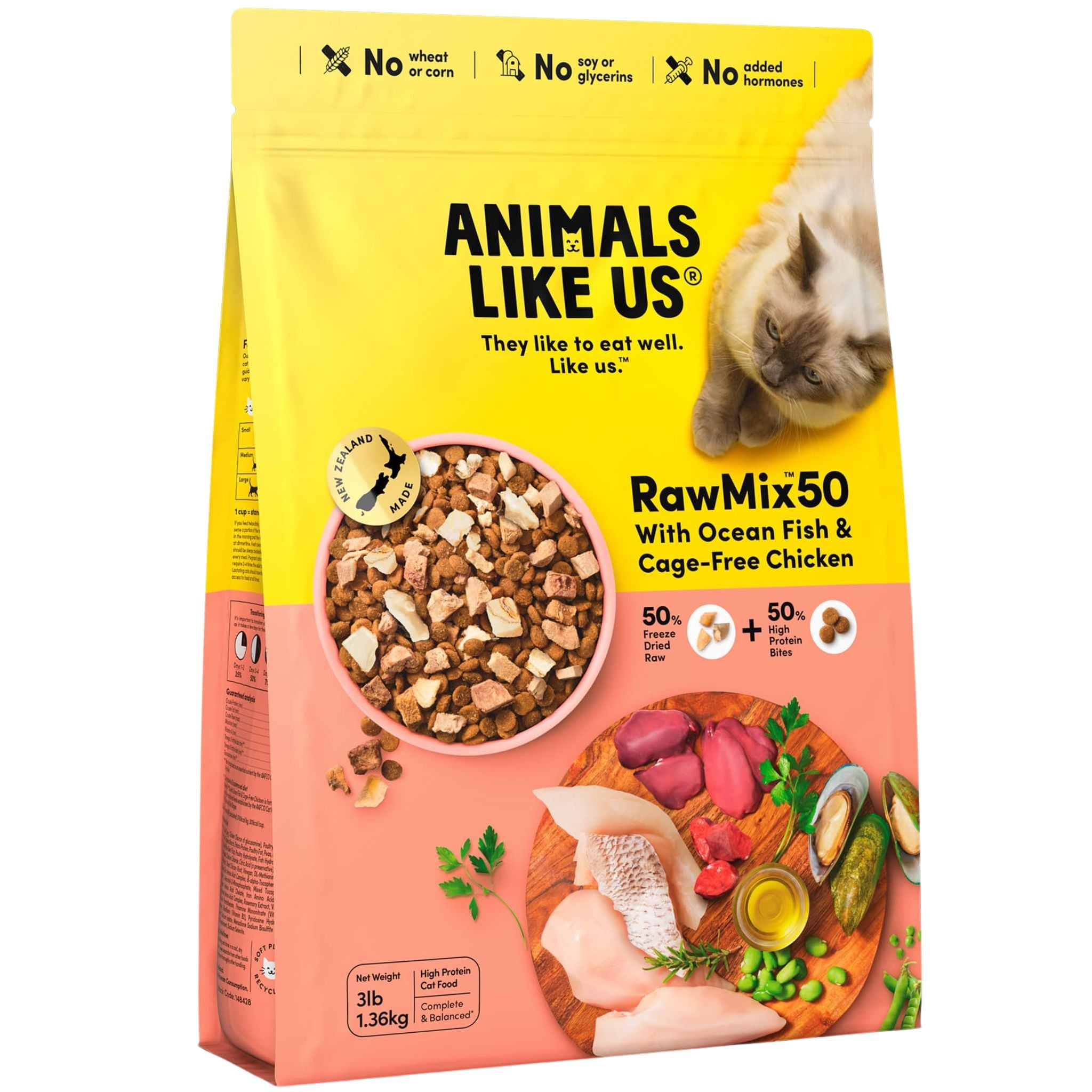 Animals Like Us Cat Food Rawmix50 Ocean Fish and Chicken