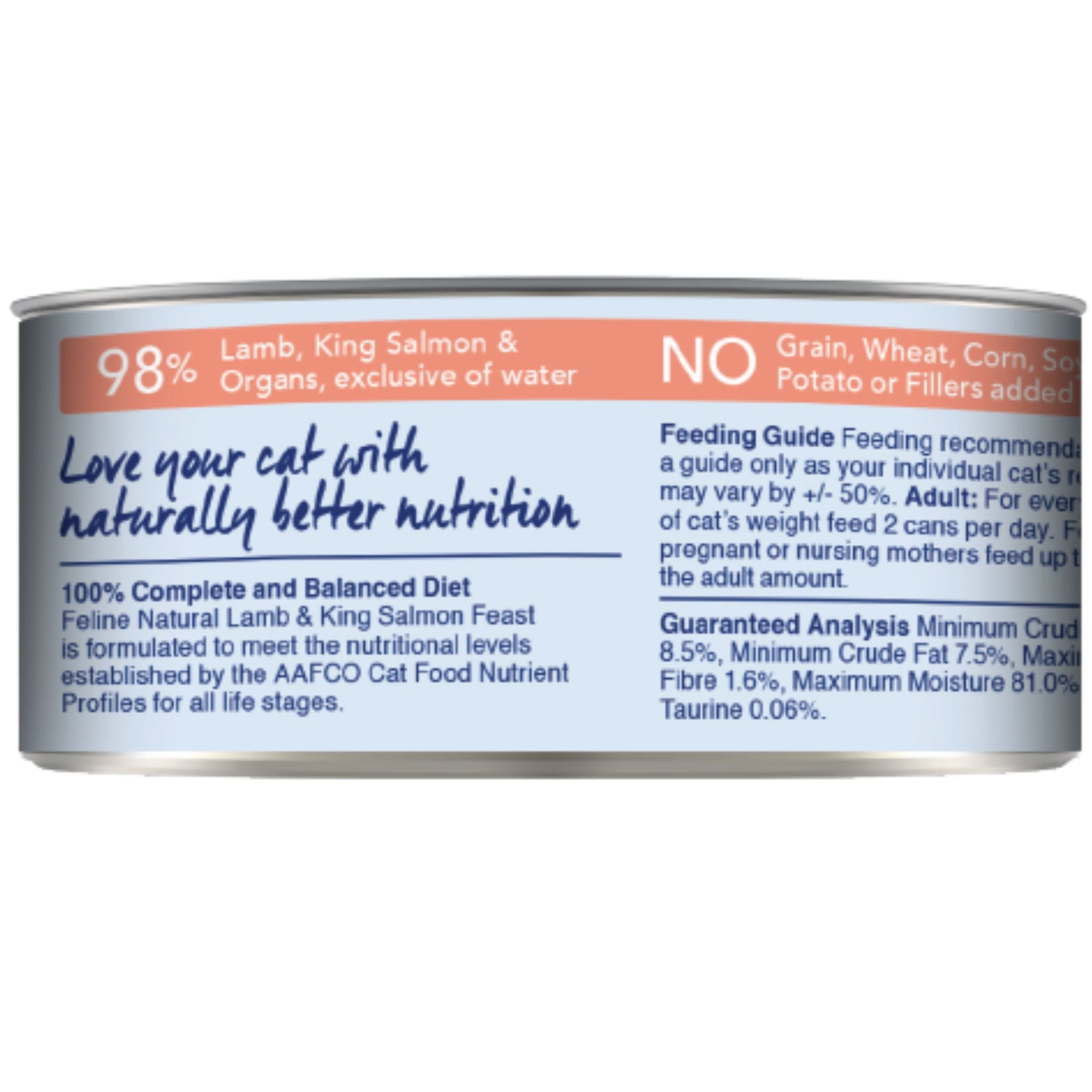 Feline Natural Canned Lamb & Salmon