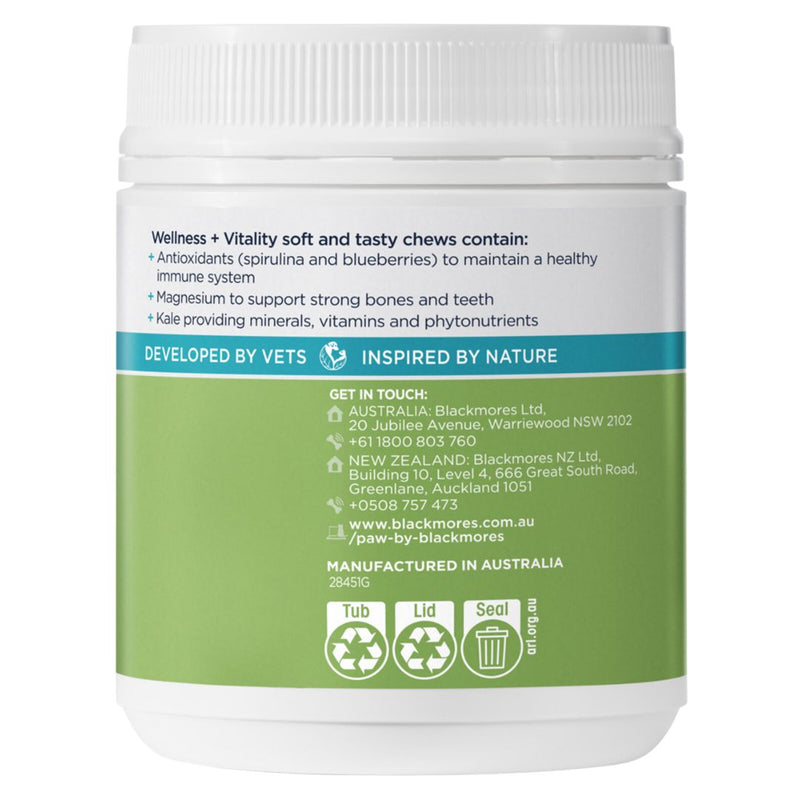 PAW by Blackmores Wellness + Vitality Multivitamin & Wholefood Chews