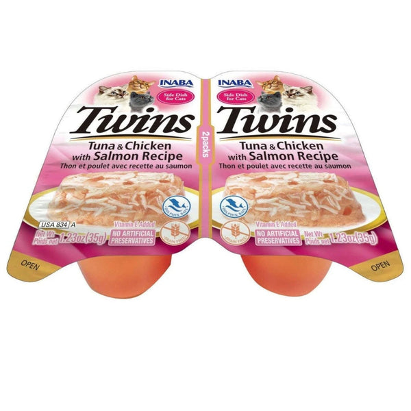 Inaba Cat Treat Twin Packs Tuna & Chicken with Salmon Recipe | PeekAPaw Pet Supplies