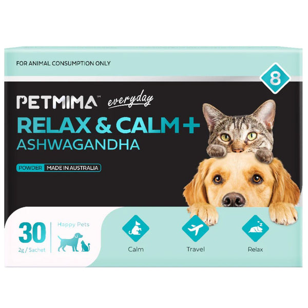 PETMIMA Relax & Calm+Ashwagandha - 2gx 30 Sachet | PeekAPaw Pet Supplies