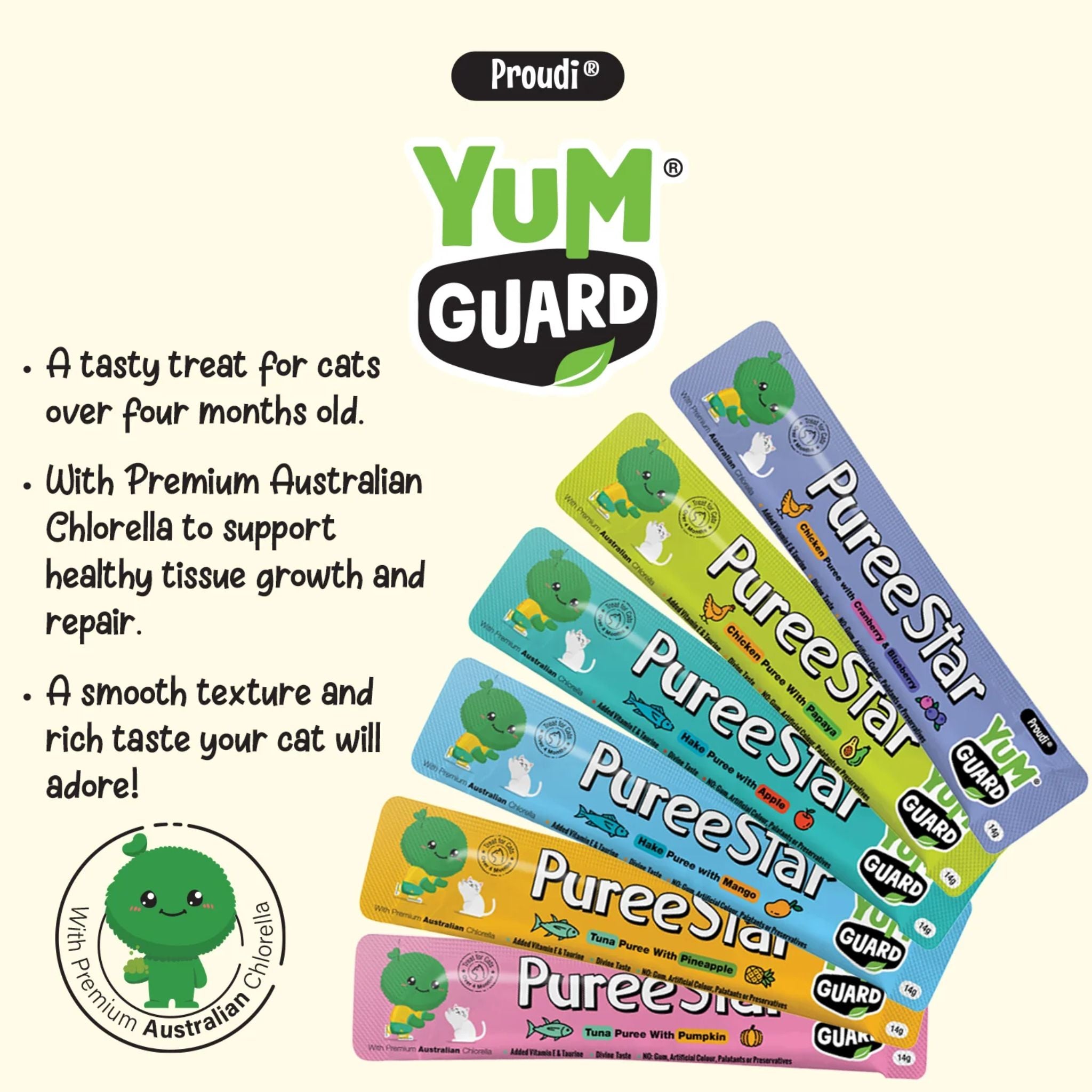 YumGuard Puree Star Cat Treats Combo Pack