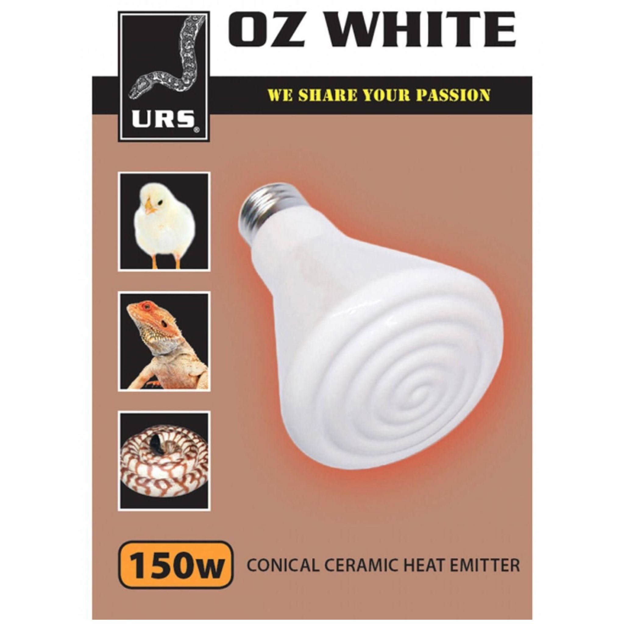 URS Oz White Ceramic Heat Emitter
