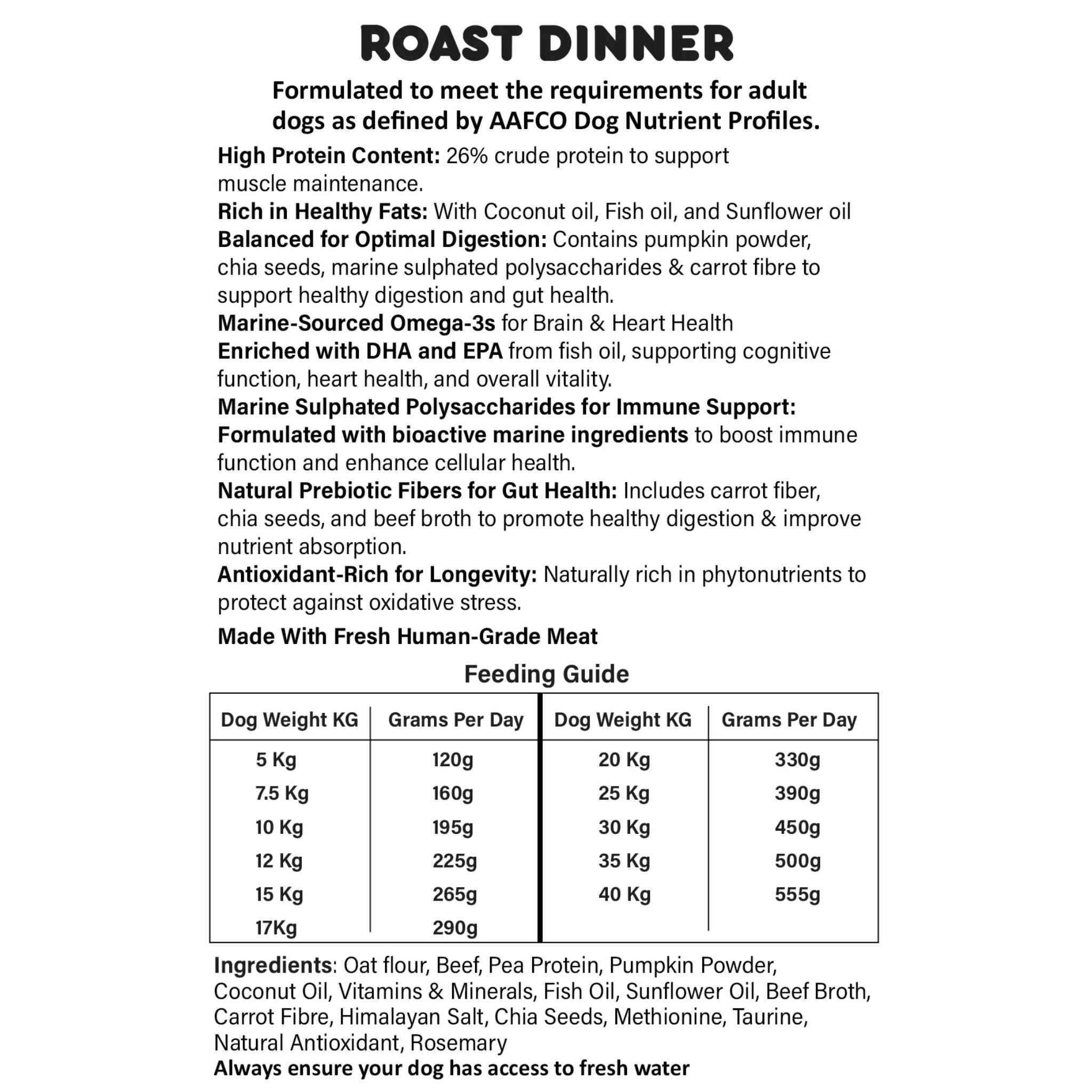 Mimi & Munch Doggios Roast Dinner Tasty Beef Dog Food & Snack