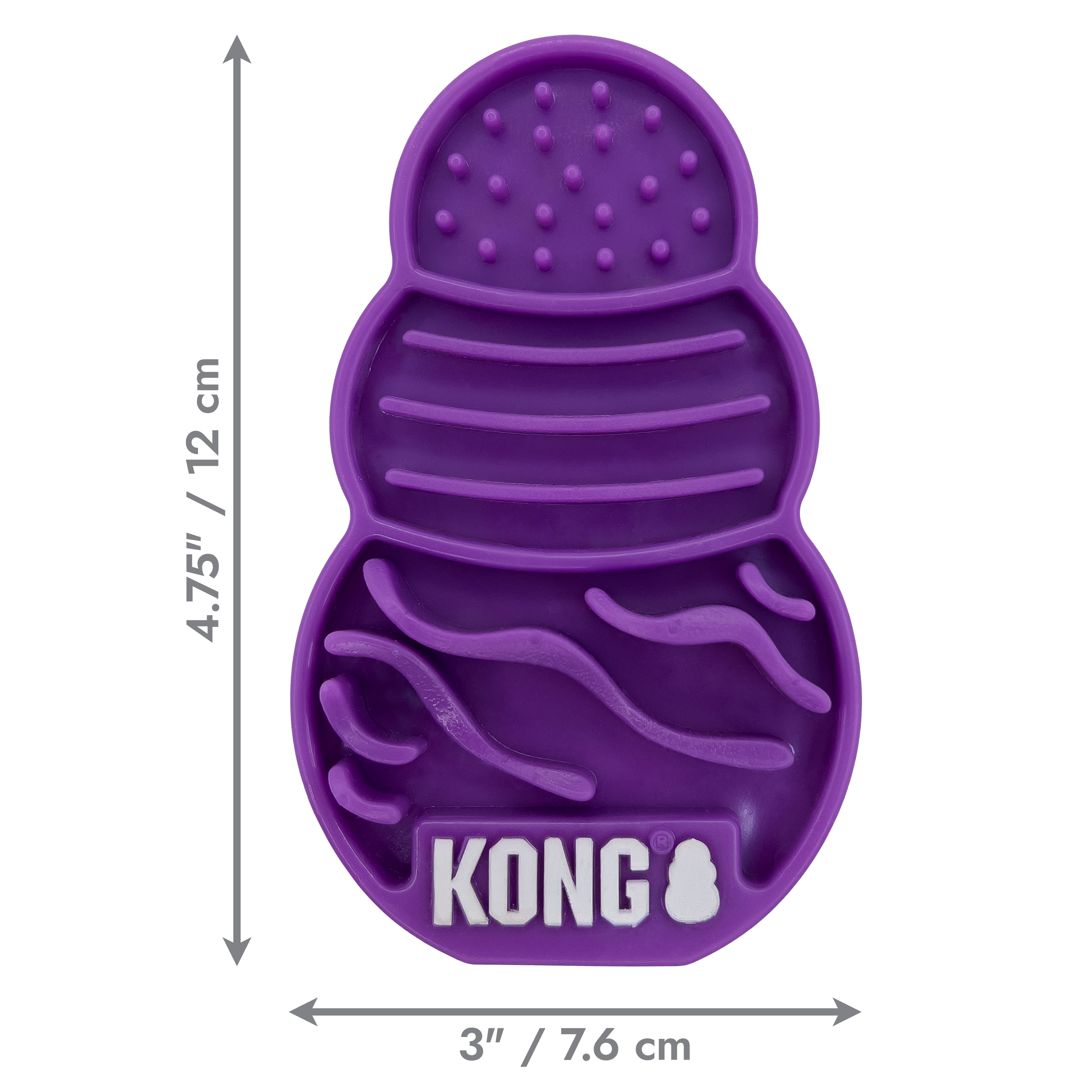 KONG Cat Toys Licks Kitty Mat with measurements marked
