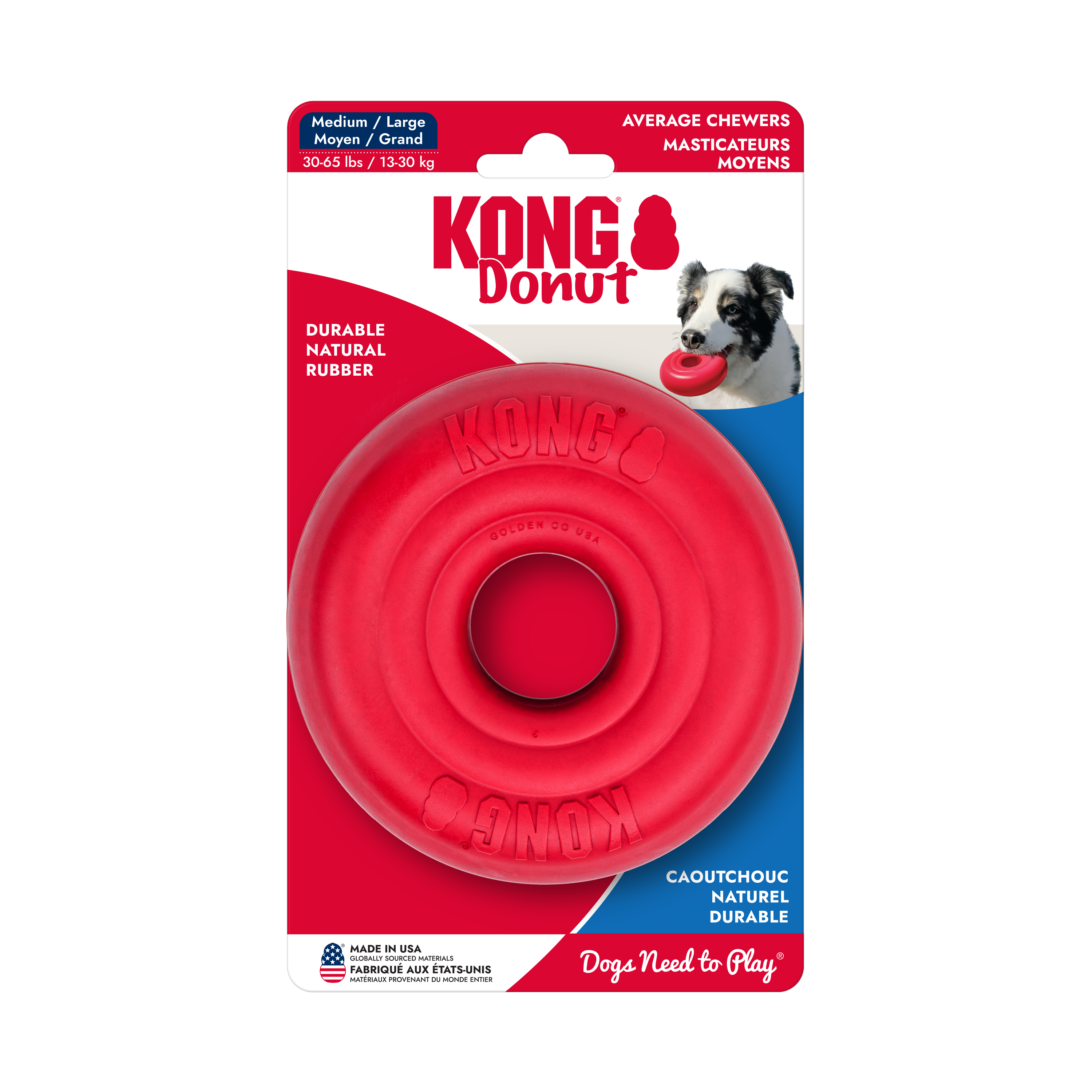 KONG Dog Toys Donut shown in its retail packaging