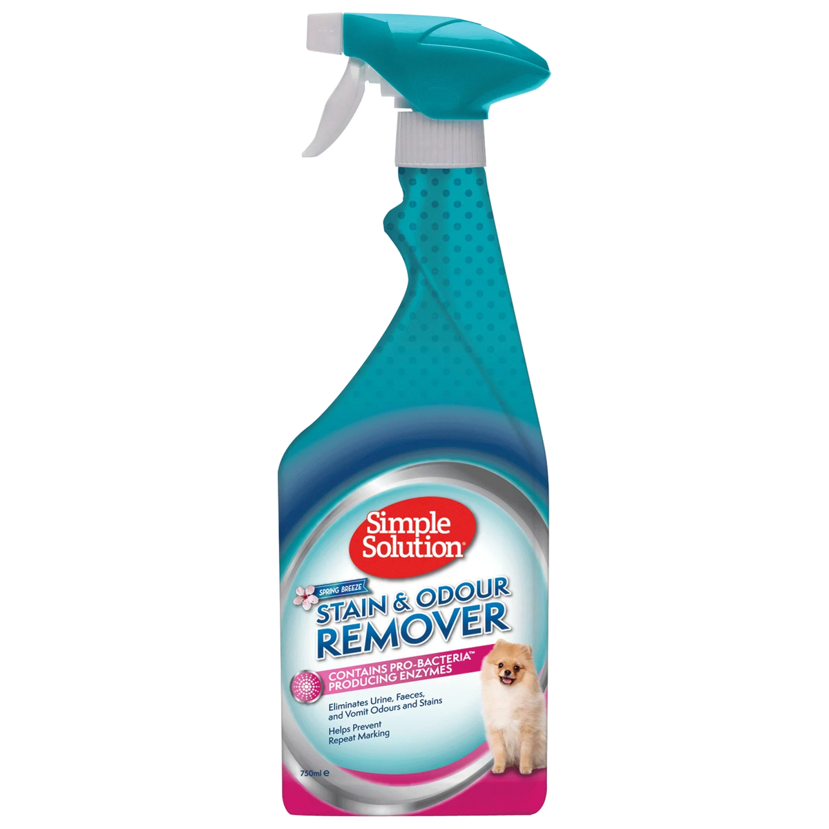 Simple Solution Home Stain & Odour Remover 750ml in Spring Breeze scent, front of pack