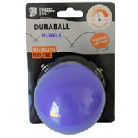 Happy Staffy Co Duraball high-bounce rubber fetch ball, purple colourway