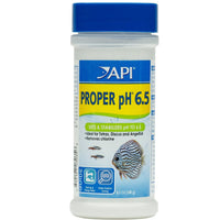 API Proper pH 6.5 aquarium pH stabiliser, shaker jar front label