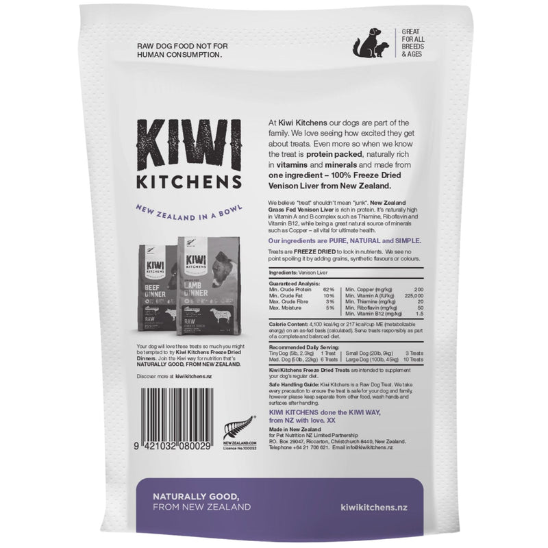 Kiwi Kitchens Freeze-Dried Dog Treat Venison
