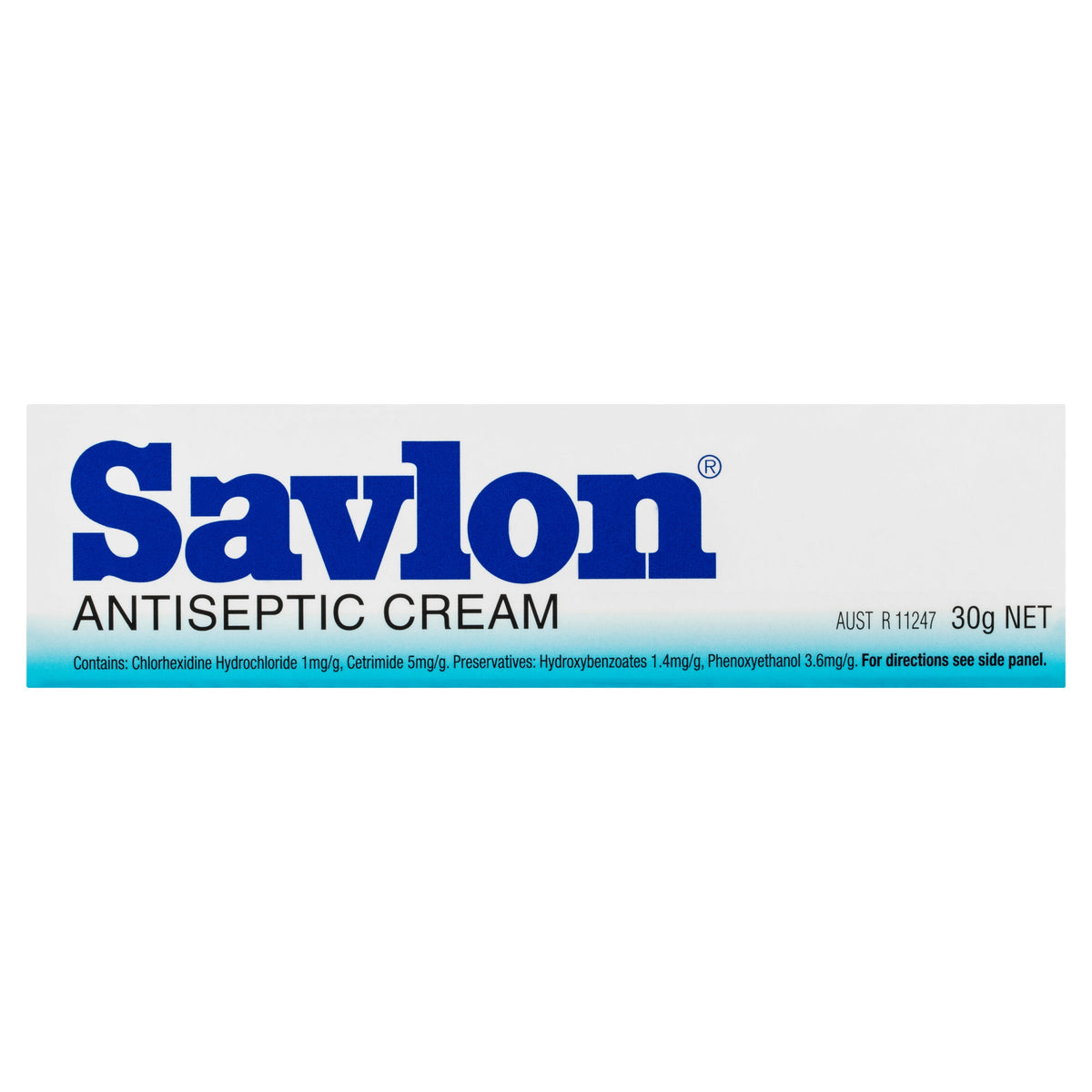 Savlon Antiseptic Cream 30g carton back with directions
