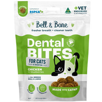Bell and Bone Chicken with Blueberry Cat Dental Treats packaging front