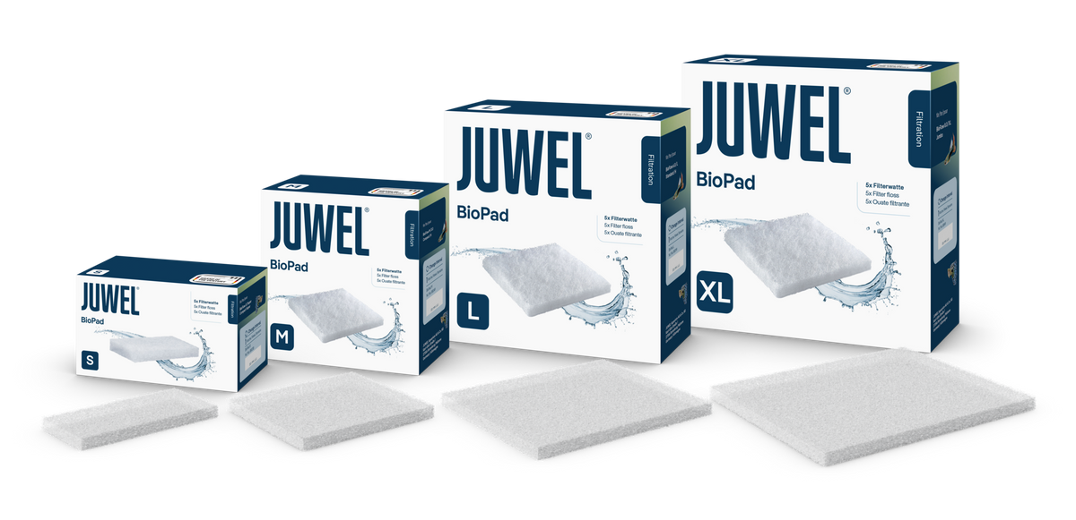 Juwel bioPad poly filter pads in Medium, Large and XLarge packs
