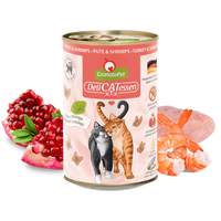 GranataPet DeliCatessen Turkey & Shrimps tin, with raw turkey, whole prawns and pomegranate seeds