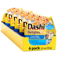 Inaba Dashi Delights Tuna Recipe, a six-pack tray of 70g cups