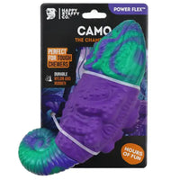 Happy Staffy Co Camo the Chameleon chameleon-shaped nylon and rubber chew toy — main product image