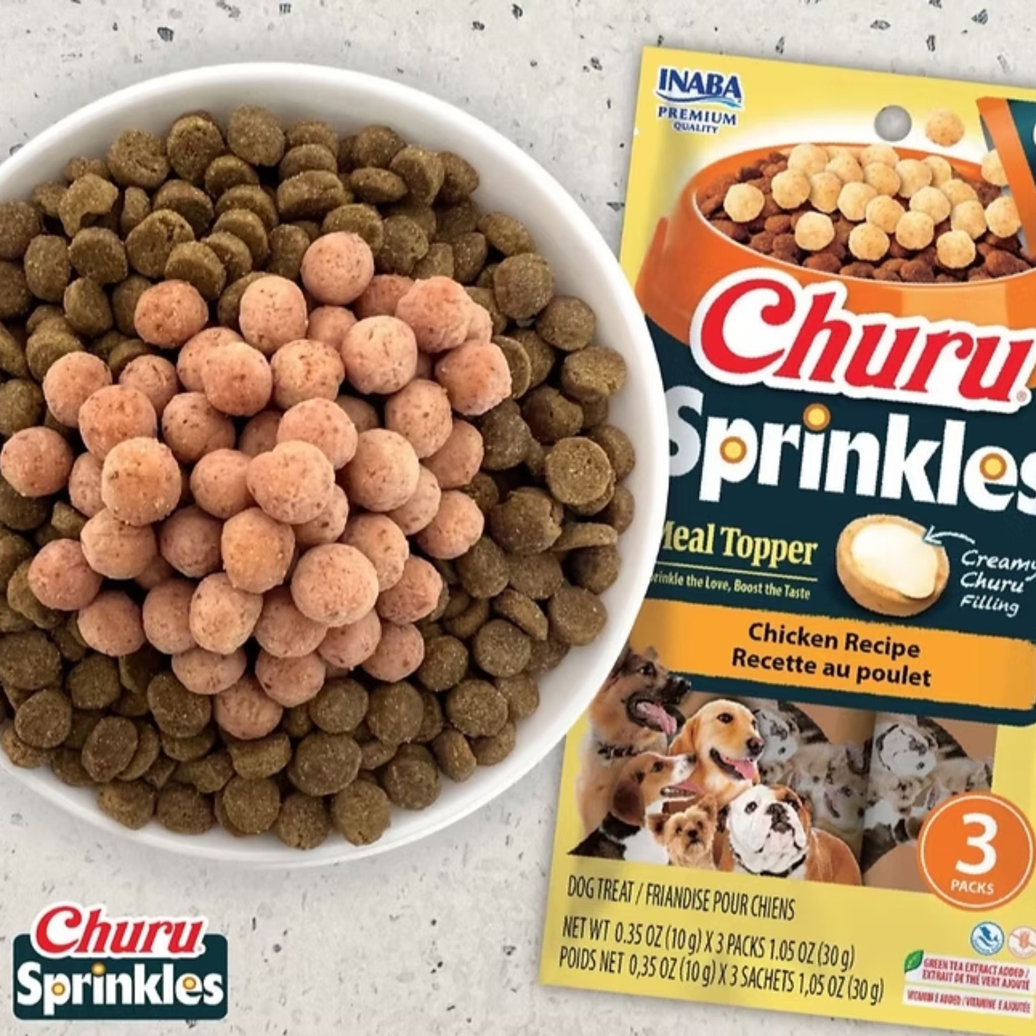 Inaba Dog Treat Churu Sprinkles Meal Topper Chicken and Vegetables