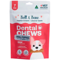 Bell and Bone Beef & Coconut Puppy Dental Chews packaging angle five