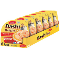 Inaba Dashi Delights Chicken with Tuna & Salmon, six 70g cups in a printed six-pack sleeve