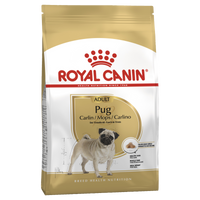 Royal Canin Pug Adult dry dog food, front of pack