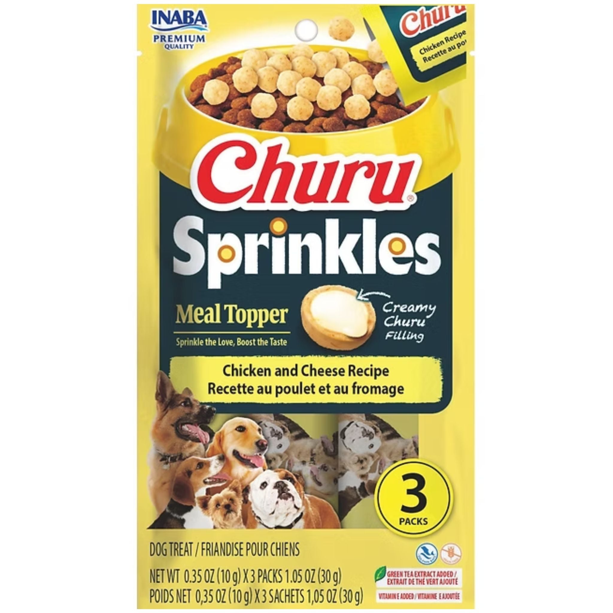 Inaba Dog Treat Churu Sprinkles Meal Topper Chicken and Cheese