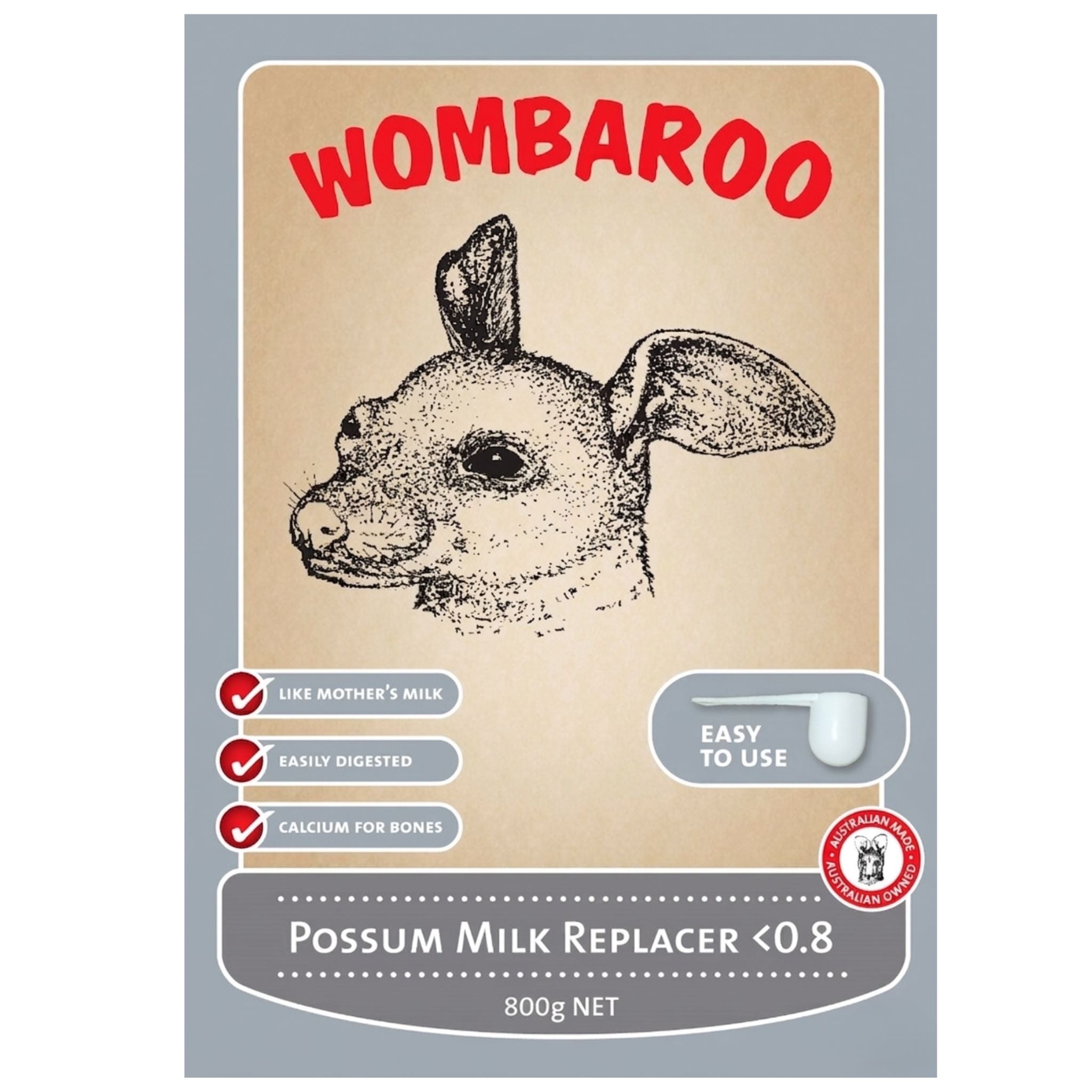 Wombaroo Possum Milk Replacer <0.8