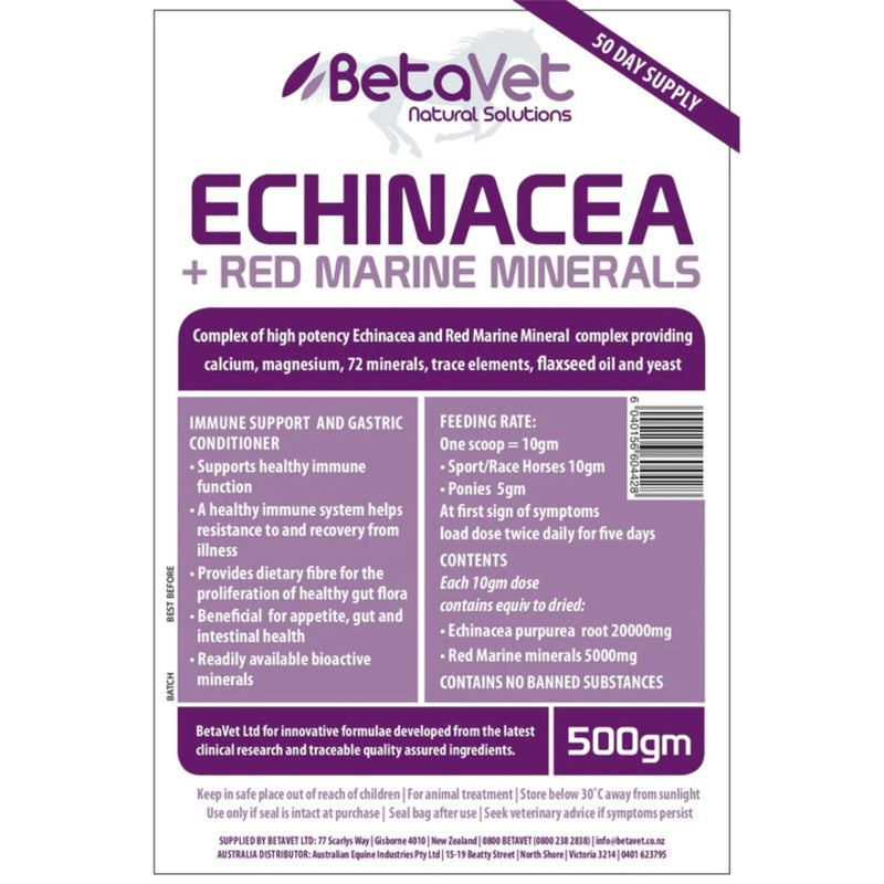 BetaVet Natural Solutions Echinacea + Red Marine Minerals for Horses