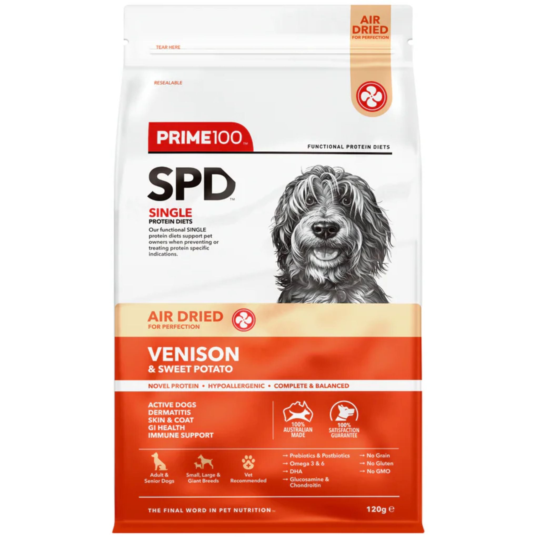 Prime100 Spd Wild Venison & Sweet Potato Air Dried Dog Food