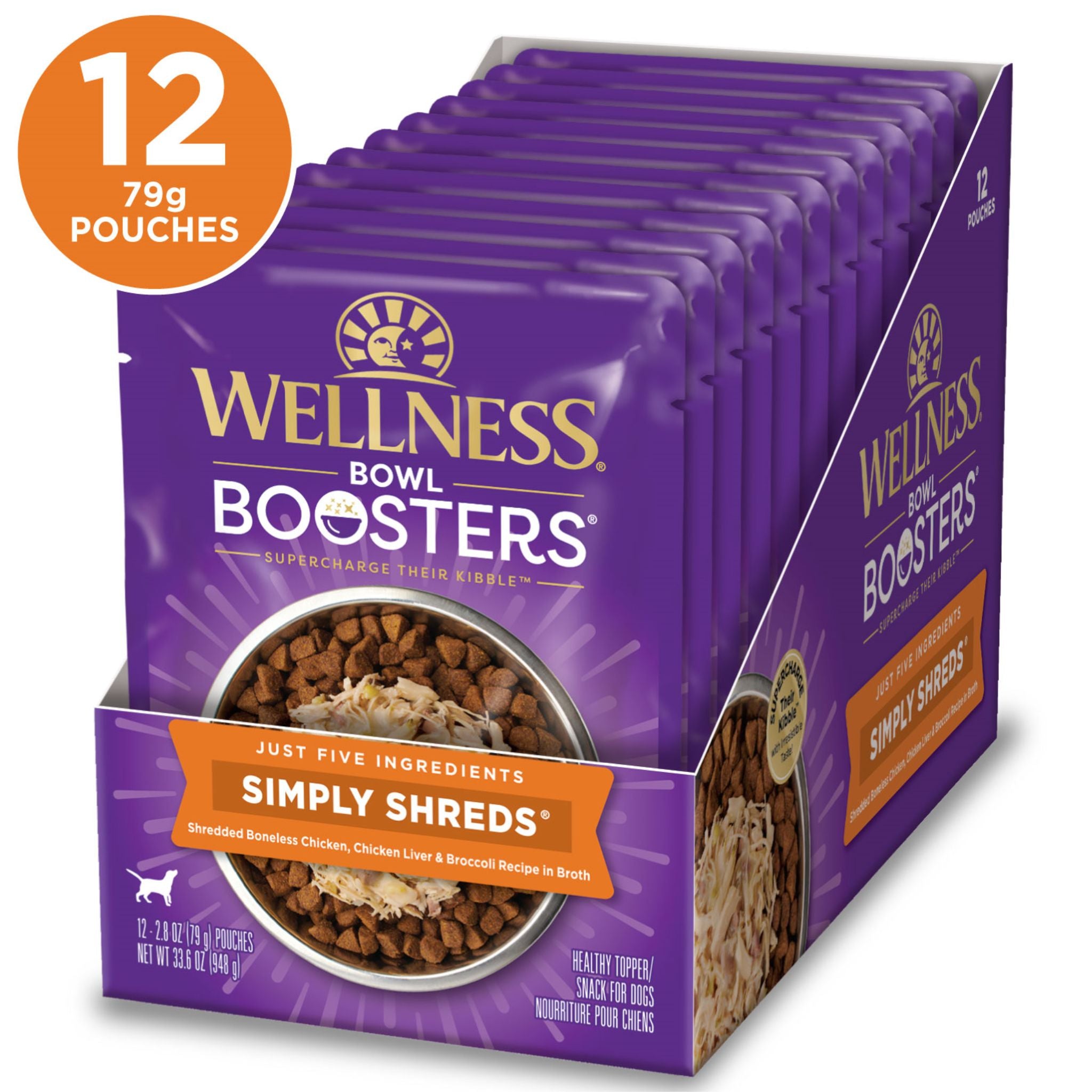 Wellness Core Wet Dog Food Simply Shreds Shredded Boneless Chicken, Chicken Liver & Broccoli