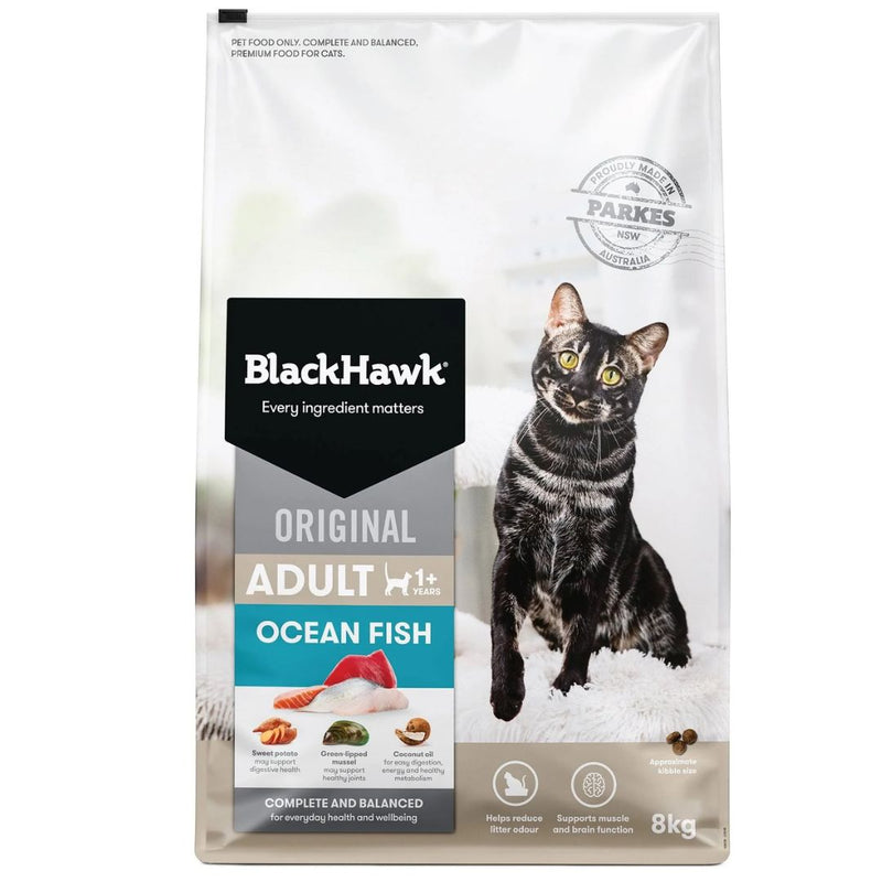 Black Hawk original Adult Dry Cat Food Ocean Fish - 8kg | PeekAPaw Pet Supplies