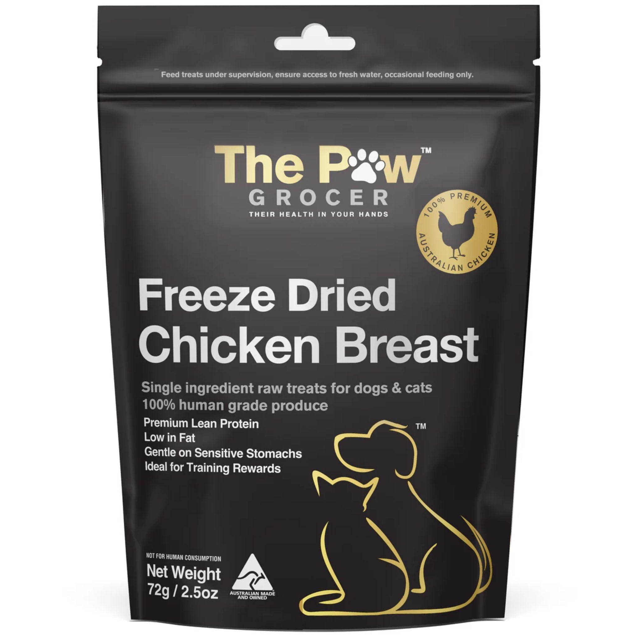 The Paw Grocer Freeze Dried Pet Treats Black Label Chicken Breast