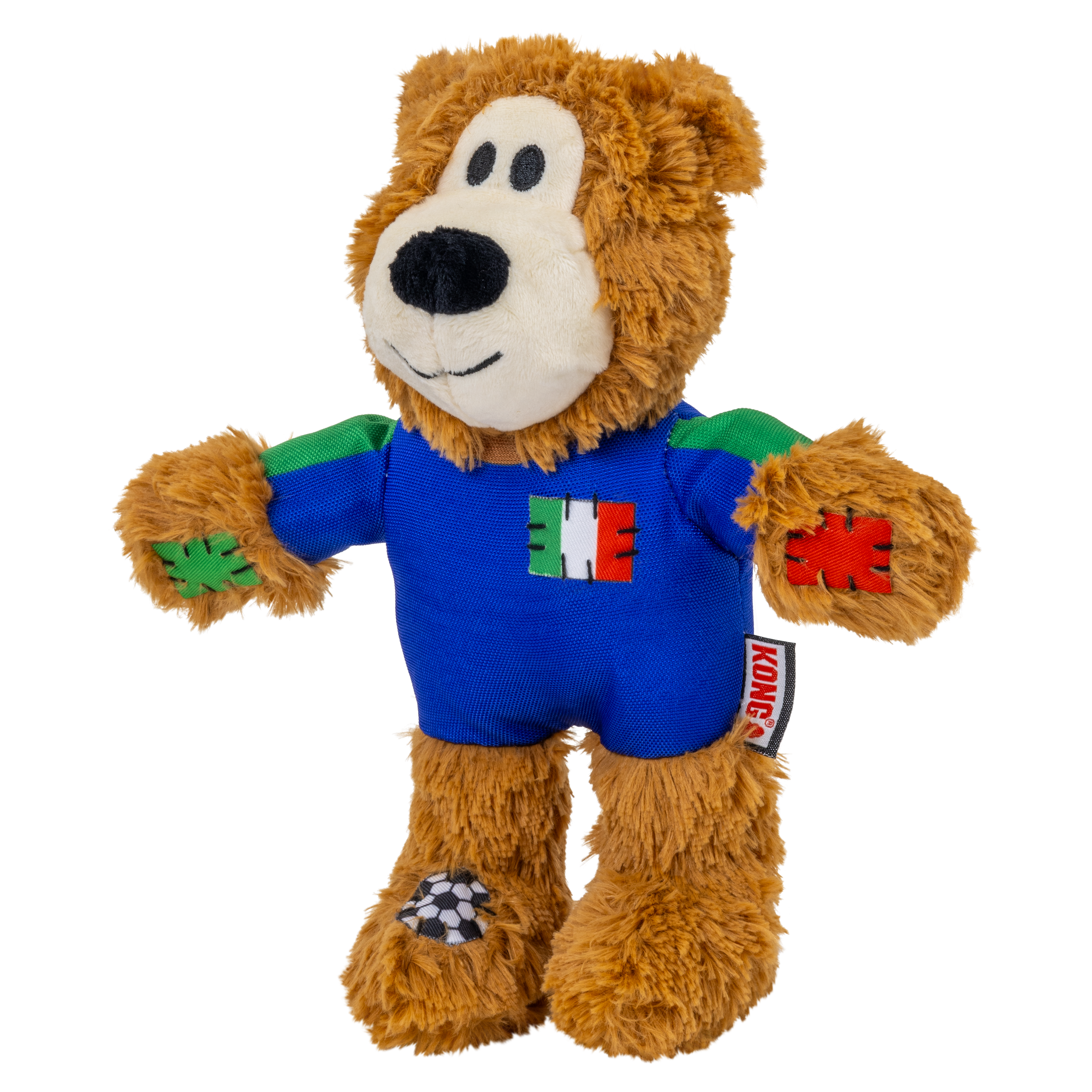 KONG Dog Toys Wild Knots Sport Bear Italy shown on its own