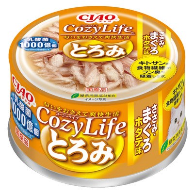 Ciao Chicken Tuna Scallop Flavor Can - 85g x 24 | PeekAPaw Pet Supplies