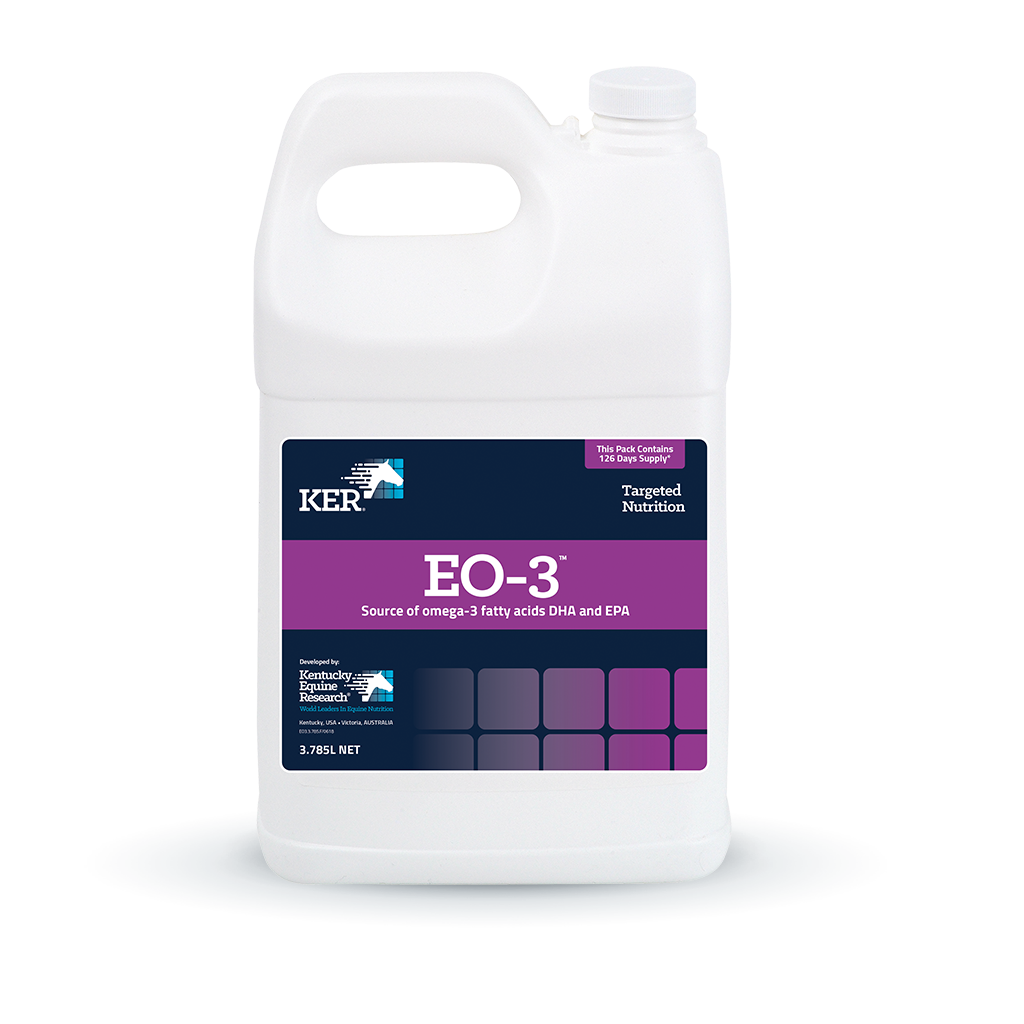 KER EO-3 3.785L container, marine omega-3 oil for horses