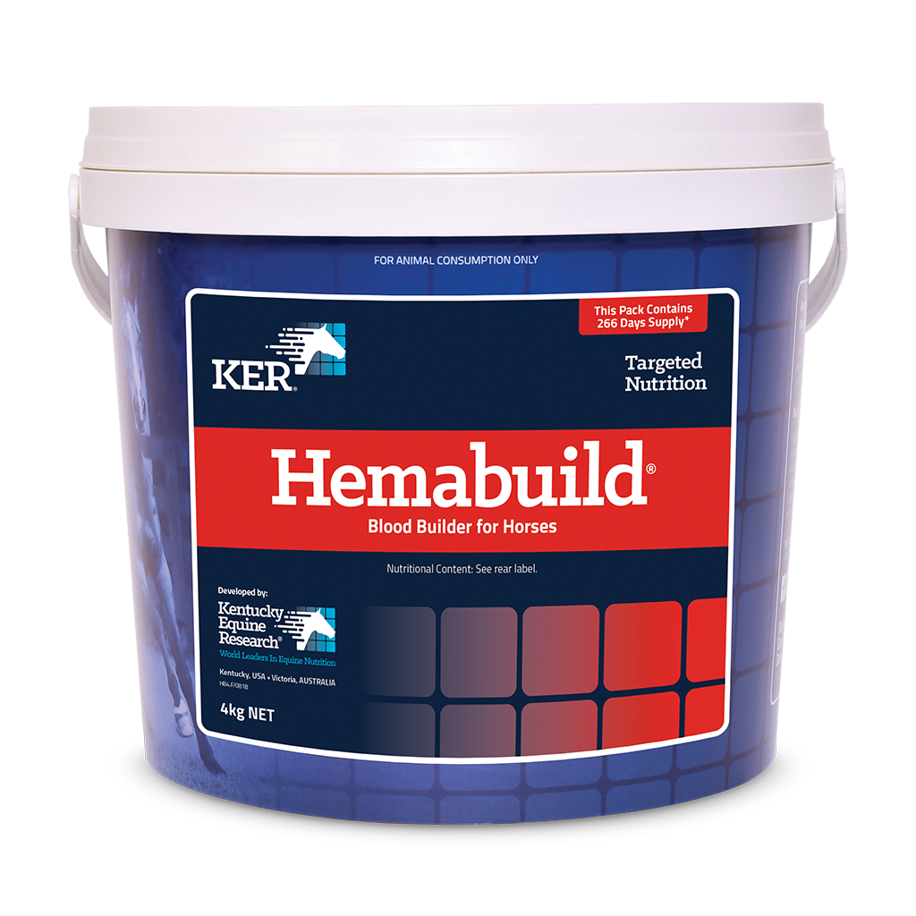 KER Hemabuild 4kg bucket, organic iron and B vitamin supplement for horses