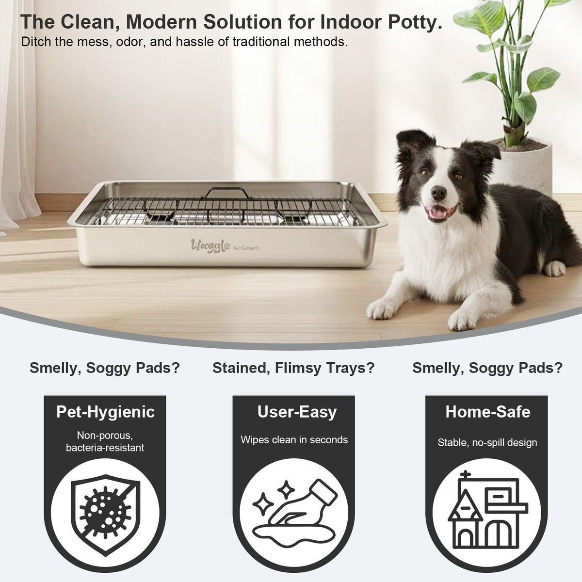CatPak Waggle Stainless Steel Dog Toilet - view 9