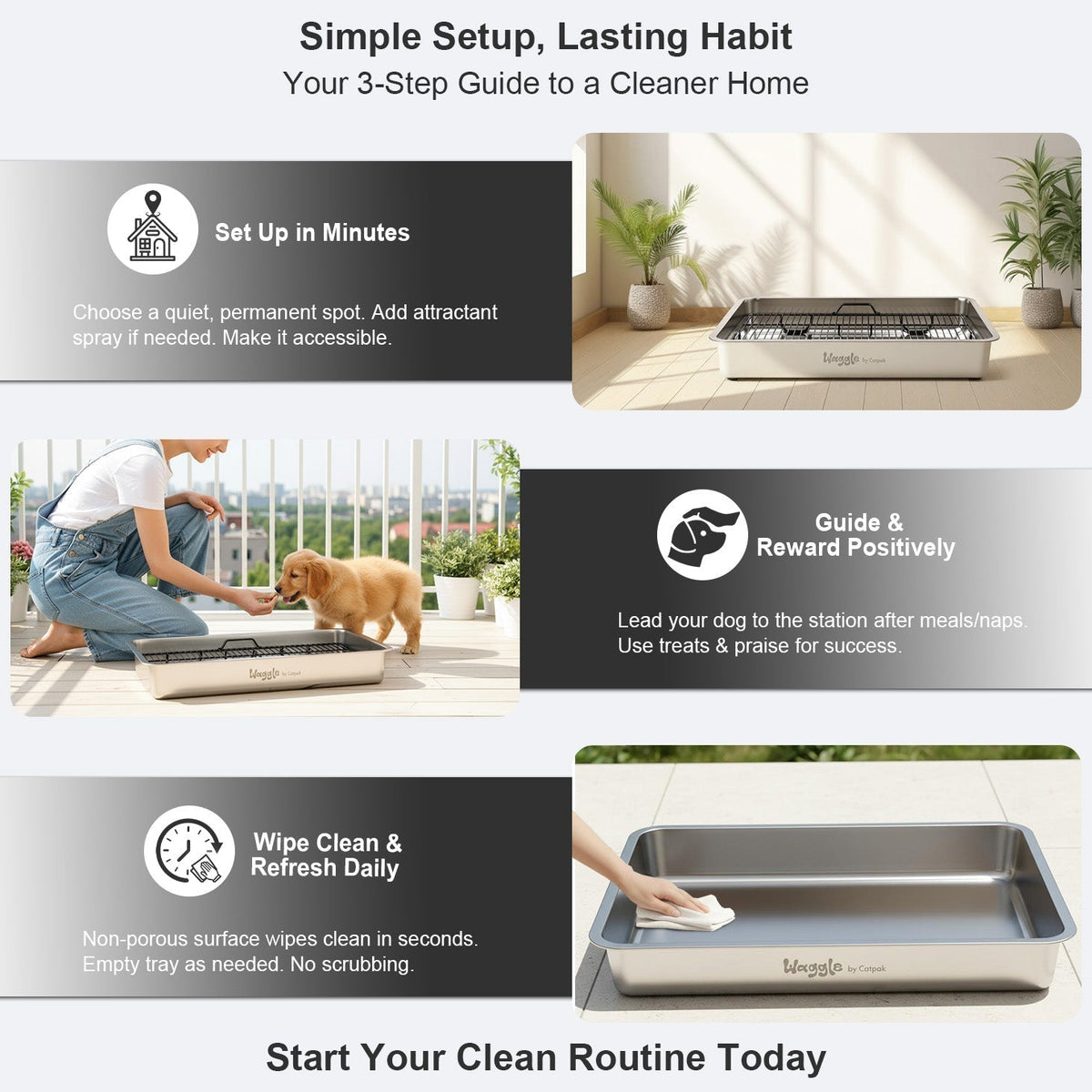 CatPak Waggle Stainless Steel Dog Toilet - view 11