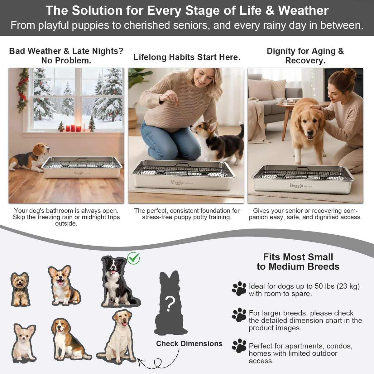CatPak Waggle Stainless Steel Dog Toilet - view 12