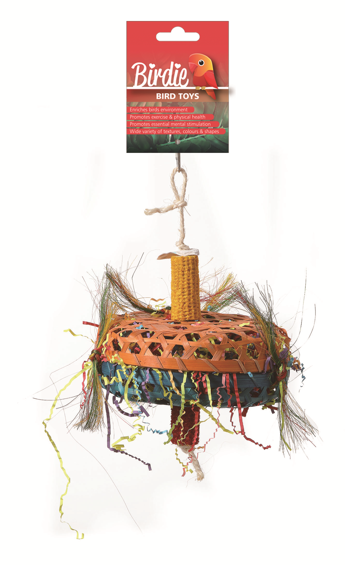 Birdie Foraging Box Bird Toy Large 27 x 20cm – front on card