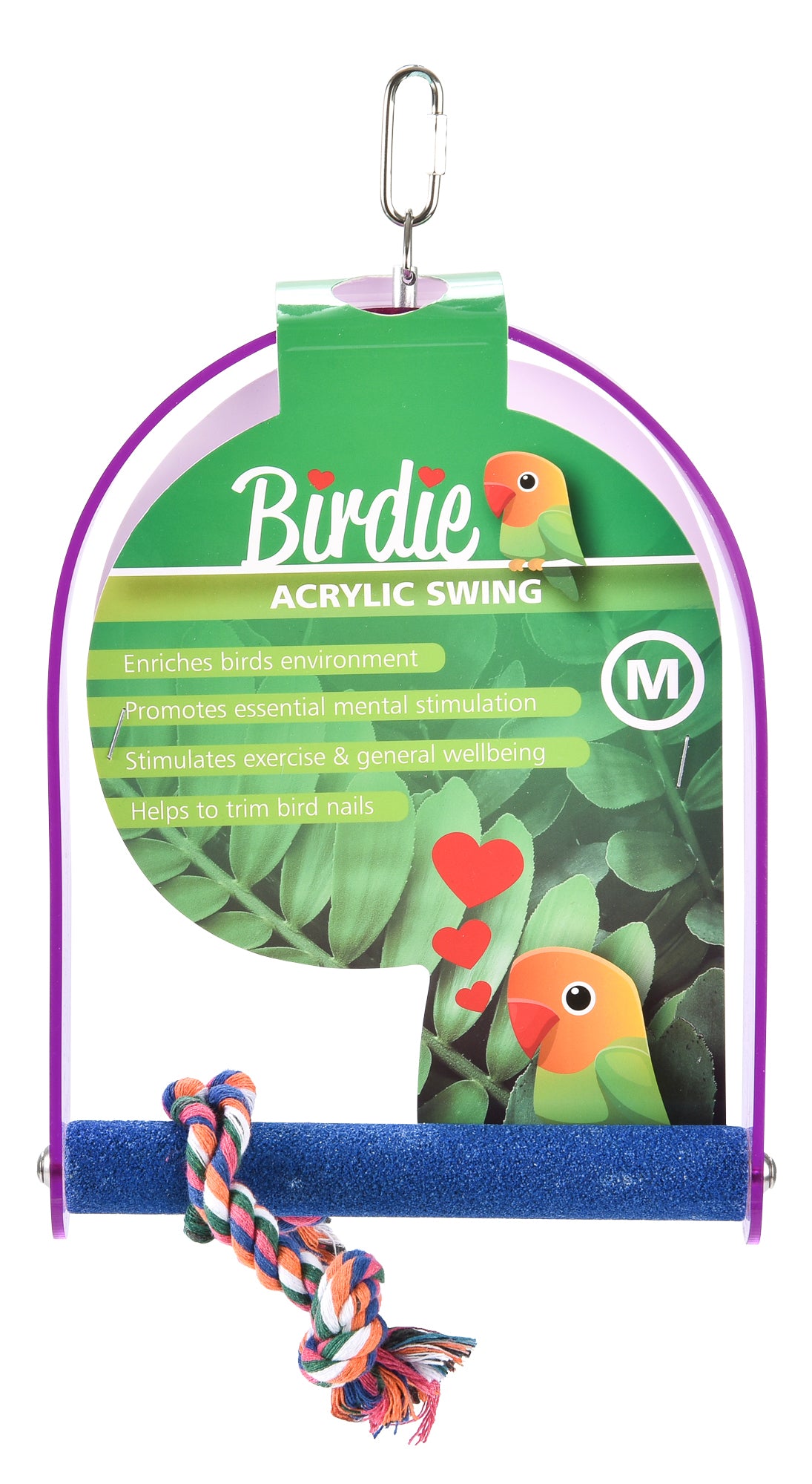 Birdie Cement Swing with Acrylic Frame Medium – front on card